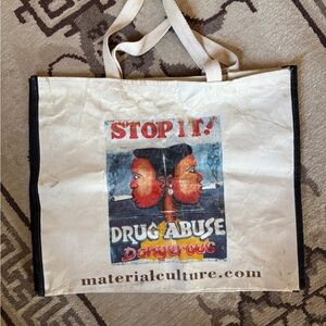 Canvas Tote Bag with Graphic Print Material Culture Philadelphia
